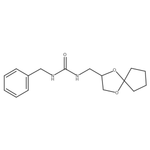 1-(1,4-Dioxaspiro[4.4]nonan-2-ylmethyl)-3-benzylurea Structure