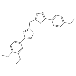 3-(3,4-Dimethoxyphenyl)-5-((5-(4-methoxyphenyl)-1,3,4-oxadiazol-2-yl)methyl)-1,2,4-oxadiazole Structure