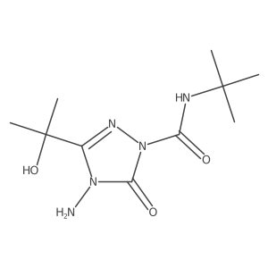 4-amino-N-tert-butyl-3-(2-hydroxypropan-2-yl)-5-oxo-4,5-dihydro-1H-1,2,4-triazole-1-carboxamide结构式