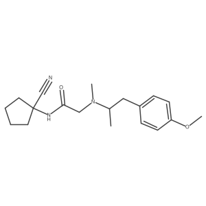 N-(1-cyanocyclopentyl)-2-{[1-(4-methoxyphenyl)propan-2-yl](methyl)amino}acetamide结构式
