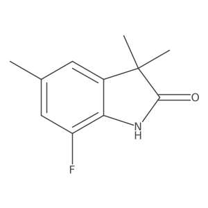 7-Fluoro-3,3,5-trimethyl-1,3-dihydro-indol-2-one结构式