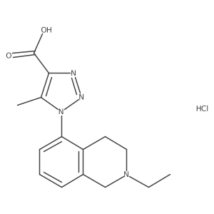 1-(2-ethyl-1,2,3,4-tetrahydroisoquinolin-5-yl)-5-methyl-1H-1,2,3-triazole-4-carboxylic acid hydrochloride Structure
