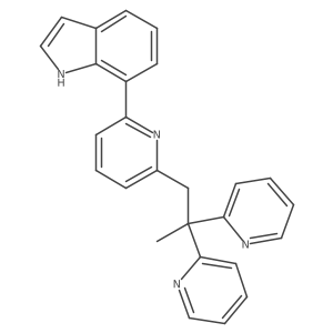 7-[6-(2,2-dipyridin-2-ylpropyl)pyridin-2-yl]-1H-indole Structure