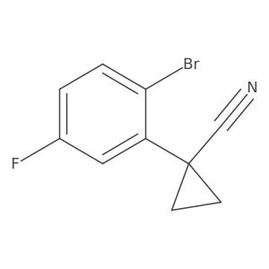 1-(2-Bromo-5-fluorophenyl)cyclopropane-1-carbonitrile Structure