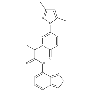 N-(benzo[c][1,2,5]thiadiazol-4-yl)-2-(3-(3,5-dimethyl-1H-pyrazol-1-yl)-6-oxopyridazin-1(6H)-yl)propanamide结构式