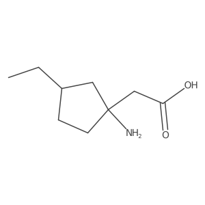 2-(1-Amino-3-ethylcyclopentyl)acetic acid结构式