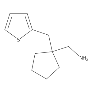 (1-(Thiophen-2-ylmethyl)cyclopentyl)methanamine Structure