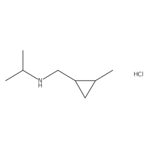[(2-Methylcyclopropyl)methyl](propan-2-yl)amine hydrochloride Structure