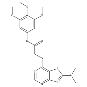 2-((2-(dimethylamino)thiazolo[4,5-d]pyrimidin-7-yl)thio)-N-(3,4,5-trimethoxyphenyl)acetamide结构式