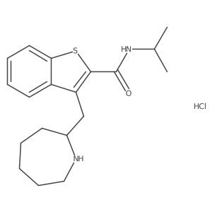 3-Azepan-2-ylmethyl-benzo[b]thiophene-2-carboxylic acidisopropylamide hydrochloride结构式