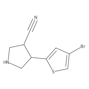 4-(4-Bromothiophen-2-yl)pyrrolidine-3-carbonitrile Structure