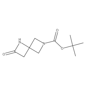 Tert-butyl 2-oxo-1,6-diazaspiro[3.3]heptane-6-carboxylate结构式