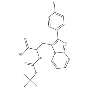 2-(Tert-butoxycarbonylamino)-3-[2-(4-fluorophenyl)imidazo[1,2-a]pyrimidin-3-yl]propanoic acid Structure