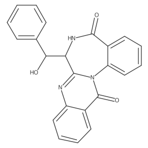 Quinazolino[3,2-a][1,4]benzodiazepine-5,13-dione, 6,7-dihydro-7-[(R)-hydroxyphenylmethyl]-, (7S)-结构式