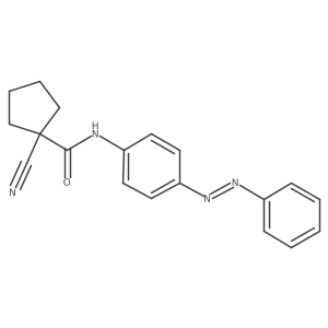 Cyclopentanecarboxamide, 1-cyano-N-[4-(2-phenyldiazenyl)phenyl]- Structure