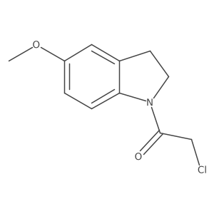 2-Chloro-1-(5-methoxy-2,3-dihydro-indol-1-yl)-ethanone结构式