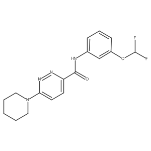 N-(3-(difluoromethoxy)phenyl)-6-(piperidin-1-yl)pyridazine-3-carboxamide Structure