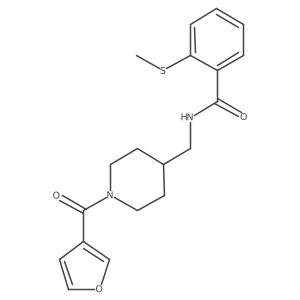 N-((1-(furan-3-carbonyl)piperidin-4-yl)methyl)-2-(methylthio)benzamide结构式