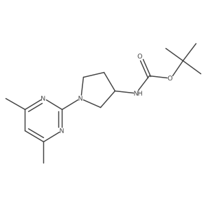 (R)-tert-butyl (1-(4,6-dimethylpyrimidin-2-yl)pyrrolidin-3-yl)carbamate结构式