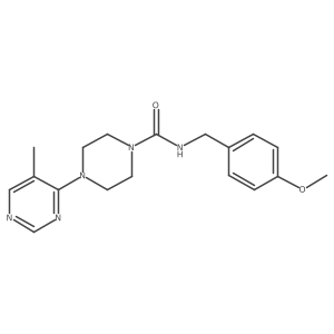 N-(4-methoxybenzyl)-4-(5-methylpyrimidin-4-yl)piperazine-1-carboxamide结构式