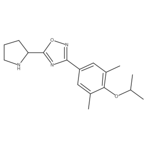 3-(4-Isopropoxy-3,5-dimethyl-phenyl)-5-pyrrolidin-2-yl-[1,2,4]oxadiazole Structure