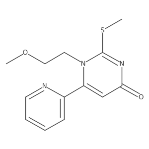 1-(2-methoxyethyl)-2-(methylthio)-6-(pyridin-2-yl)pyrimidin-4(1H)-one结构式
