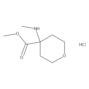 Methyl 4-(methylamino)oxane-4-carboxylate;hydrochloride Structure