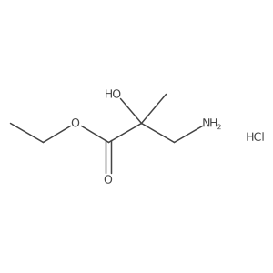 Ethyl 3-amino-2-hydroxy-2-methylpropanoate hydrochloride Structure