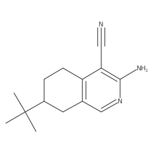 3-Amino-7-tert-butyl-5,6,7,8-tetrahydroisoquinoline-4-carbonitrile结构式