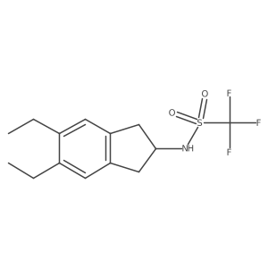 Methanesulfonamide, N-(5,6-diethyl-2,3-dihydro-1H-inden-2-yl)-1,1,1-trifluoro-结构式