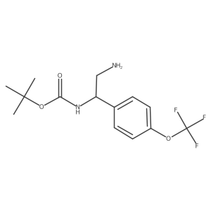 Tert-butyl(2-amino-1-(4-(trifluoromethoxy)phenyl)ethyl)carbamate结构式