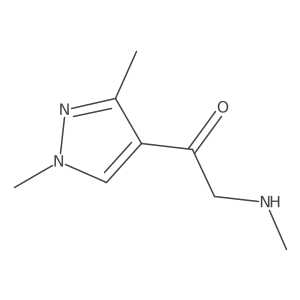 1-(1,3-dimethyl-1H-pyrazol-4-yl)-2-(methylamino)ethan-1-one Structure
