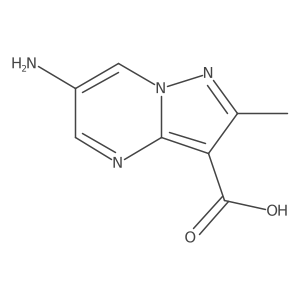 6-Amino-2-methylpyrazolo[1,5-a]pyrimidine-3-carboxylic acid结构式