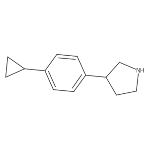 3-(4-Cyclopropylphenyl)pyrrolidine结构式