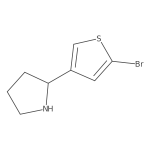 2-(5-Bromothiophen-3-yl)pyrrolidine Structure