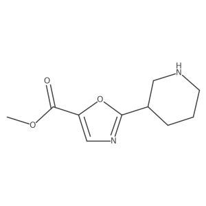 Methyl 2-(piperidin-3-yl)-1,3-oxazole-5-carboxylate结构式