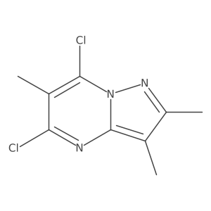 5,7-Dichloro-2,3,6-trimethylpyrazolo[1,5-a]pyrimidine结构式