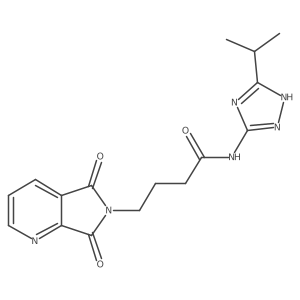 4-(5,7-dioxo-5,7-dihydro-6H-pyrrolo[3,4-b]pyridin-6-yl)-N-[3-(propan-2-yl)-1H-1,2,4-triazol-5-yl]butanamide Structure