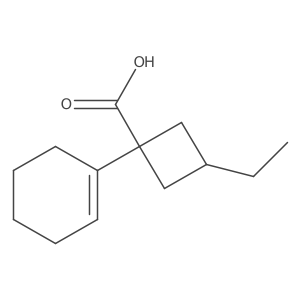 1-(Cyclohex-1-en-1-yl)-3-ethylcyclobutane-1-carboxylic acid结构式