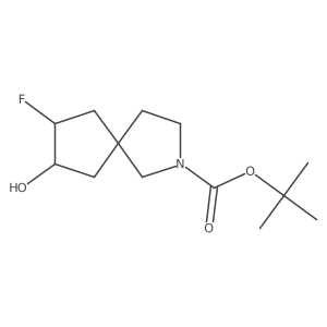 tert-Butyl (7R,8R)-7-fluoro-8-hydroxy-2-azaspiro[4.4]nonane-2-carboxylate结构式