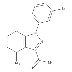 4-Amino-1-(3-bromophenyl)-4,5,6,7-tetrahydro-1h-indazole-3-carboxamide Structure