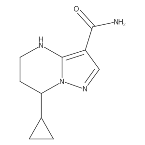 7-cyclopropyl-4H,5H,6H,7H-pyrazolo[1,5-a]pyrimidine-3-carboxamide Structure
