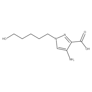 4-amino-1-(5-hydroxypentyl)-1H-pyrazole-3-carboxylic acid结构式
