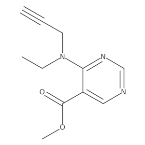 Methyl 4-[ethyl(prop-2-yn-1-yl)amino]pyrimidine-5-carboxylate结构式