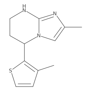 2-methyl-5-(3-methylthiophen-2-yl)-5H,6H,7H,8H-imidazo[1,2-a]pyrimidine结构式