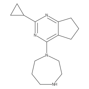 2-Cyclopropyl-4-(1,4-diazepan-1-yl)-6,7-dihydro-5H-cyclopenta[d]pyrimidine结构式