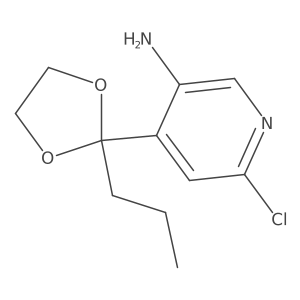 6-chloro-4-(2-propyl-1,3-dioxolan-2-yl)-3-Pyridinamine结构式