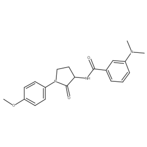 3-(dimethylamino)-N-[1-(4-methoxyphenyl)-2-oxopyrrolidin-3-yl]benzamide结构式
