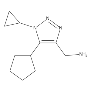 (5-cyclopentyl-1-cyclopropyl-1H-1,2,3-triazol-4-yl)methanamine结构式