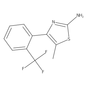 5-Methyl-4-(2-trifluoromethyl-phenyl)-thiazol-2-ylamine结构式